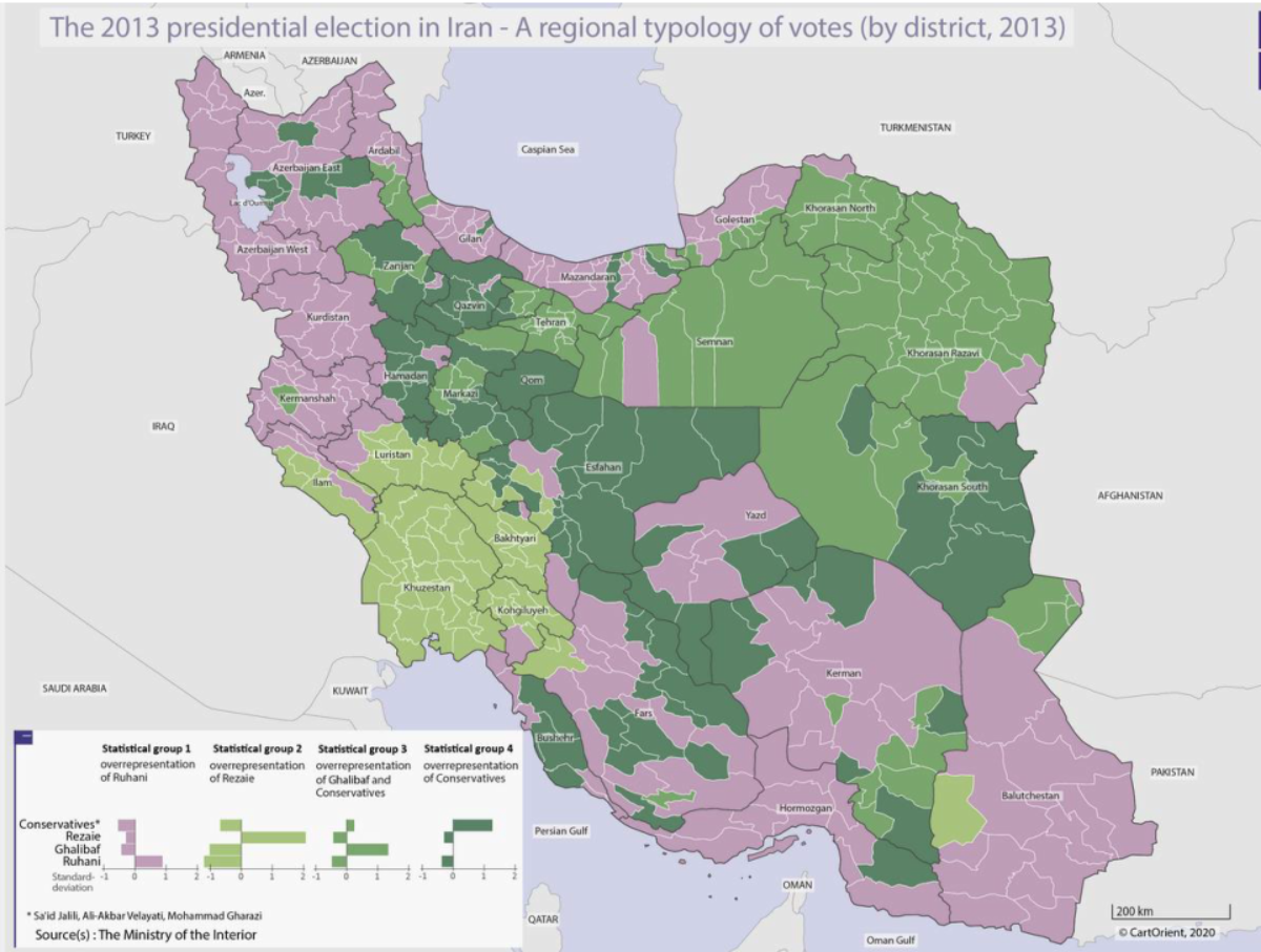 اطلس انتخابات ریاست جمهوری ایران (1980-2017)
